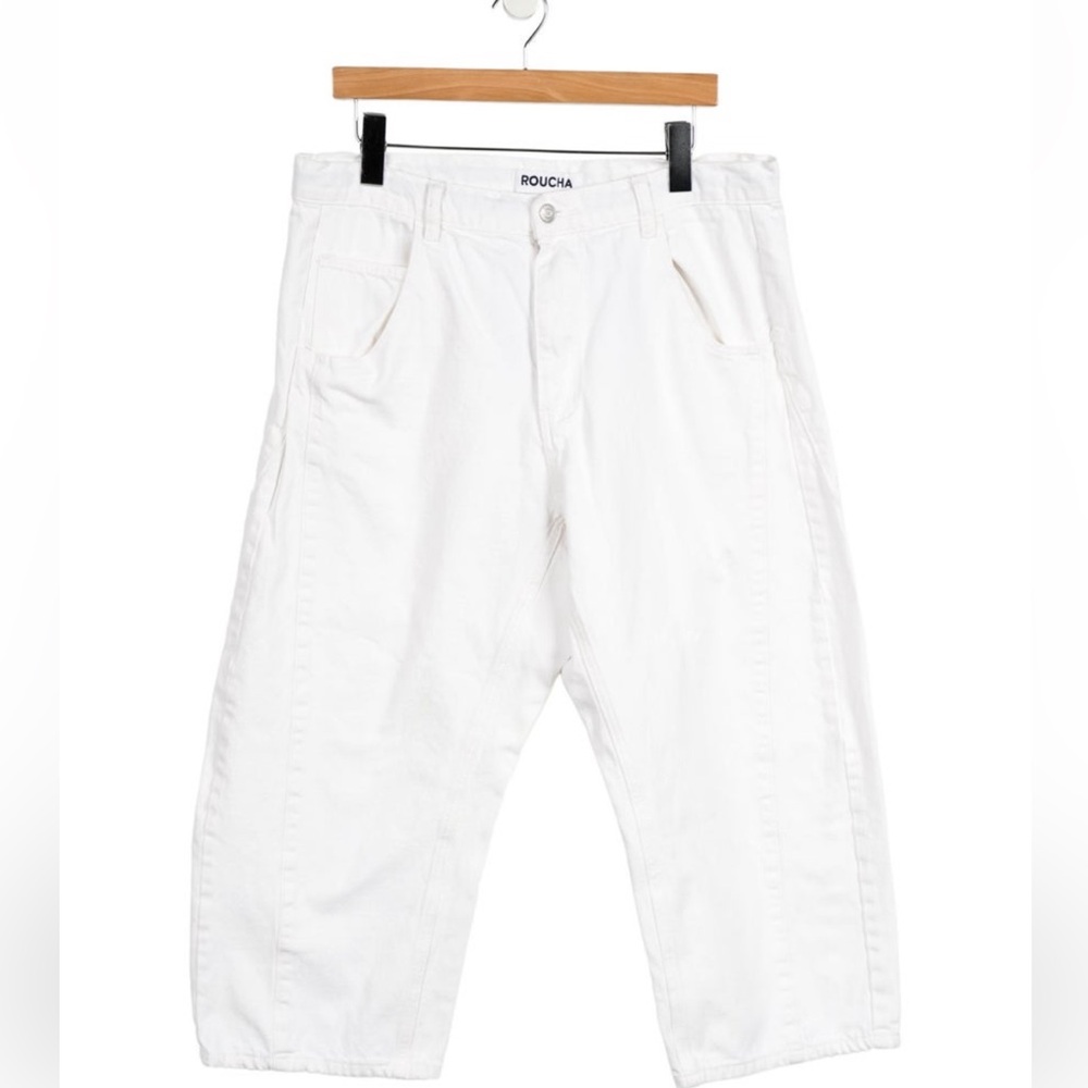 Roucha White Wide-Leg Pants